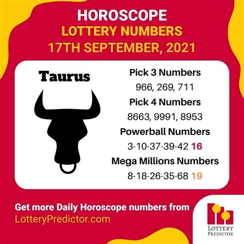 taurus lucky numbers for lottery|Taurus Lucky Horoscope Lottery Numbers For Today.